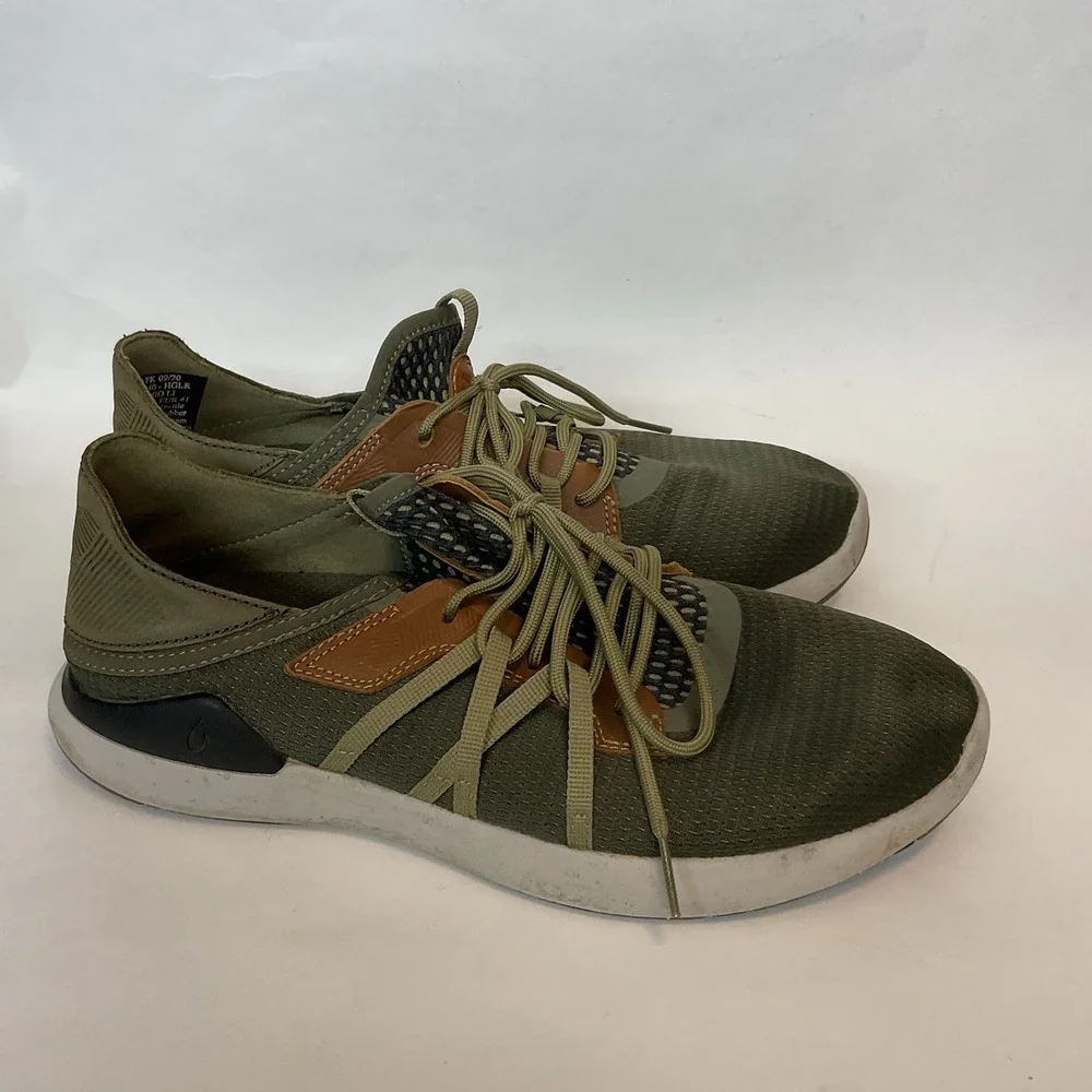 Olukai Mio Li Men's Size 8 /41 Hunter Green Lava Rock Lightweight Shoes Sneakers